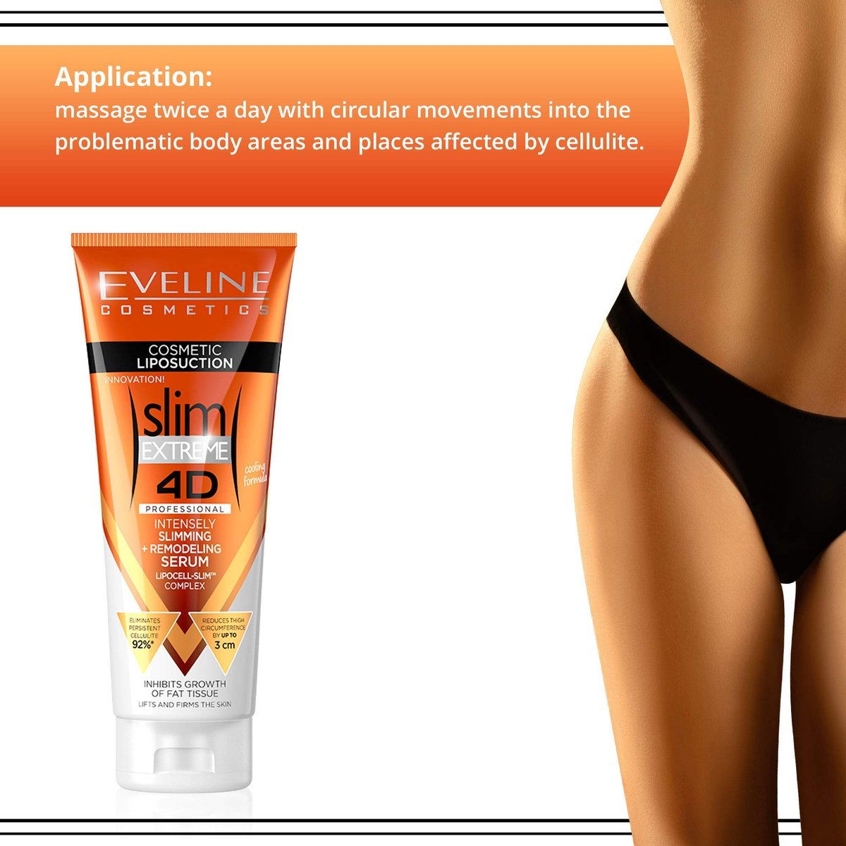 Eveline Slim Extreme 4D Liposuction Body Serum - 8.8 Fl Oz Firming & Contouring Treatment - görsel 13