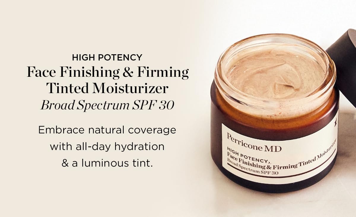 Perricone MD High Potency Classics Face Finishing & Firming Tinted Moisturizer with SPF 30 - Lightweight, Oil-Free, Anti-Aging - 2 fl oz Avelisse