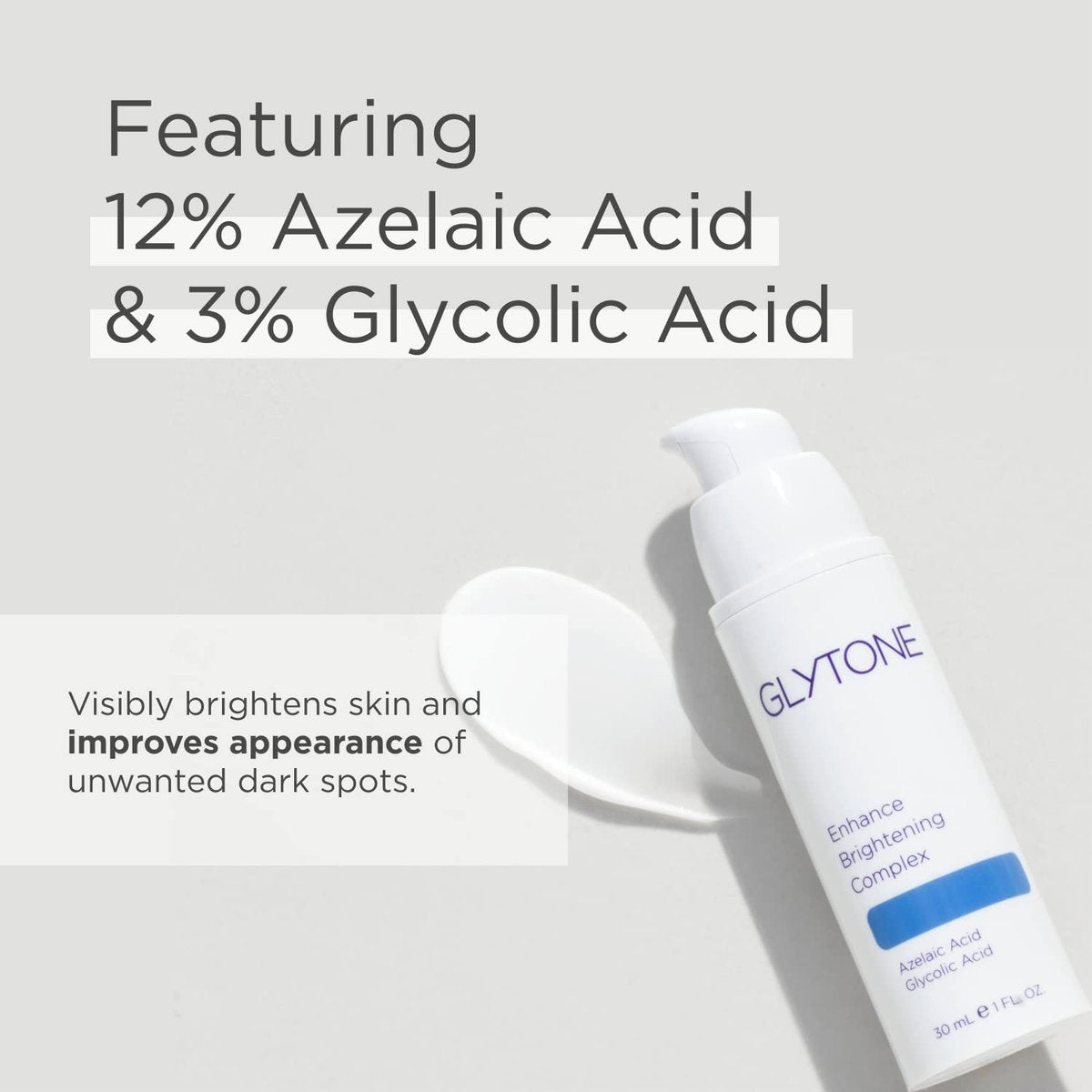 Glytone Enhance Brightening Complex - 12% Azelaic Acid & 3% Glycolic Acid - Brightens Skin, Reduces Dark Spots - Non-Comedogenic - 1 fl. oz. Avelisse