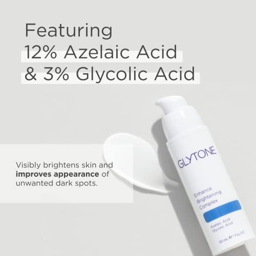 Glytone Enhance Brightening Complex - 12% Azelaic Acid & 3% Glycolic Acid - Brightens Skin, Reduces Dark Spots - Non-Comedogenic - 1 fl. oz. Avelisse