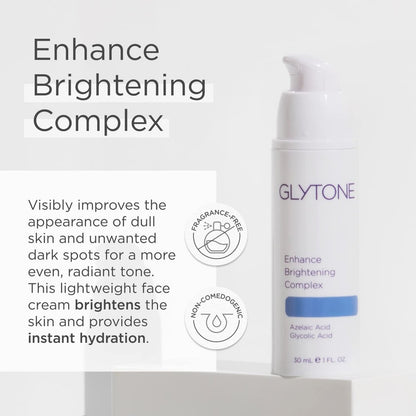 Glytone Enhance Brightening Complex - 12% Azelaic Acid & 3% Glycolic Acid - Brightens Skin, Reduces Dark Spots - Non-Comedogenic - 1 fl. oz. Avelisse