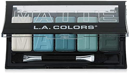 L.A. COLORS 5 Color Matte Eyeshadow Palette - Teal Argyle (CEM477)
