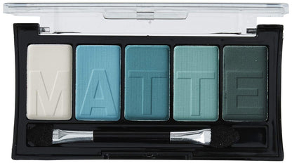 L.A. COLORS 5 Color Matte Eyeshadow Palette - Teal Argyle (CEM477)