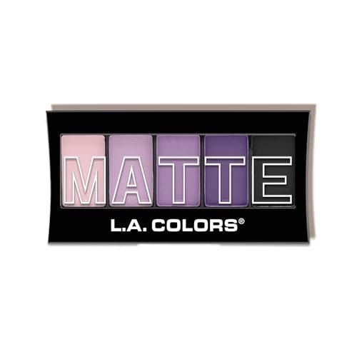 L.A. COLORS 5 Color Matte Eyeshadow Palette - Purple Cashmere (CEM473) - görsel 2