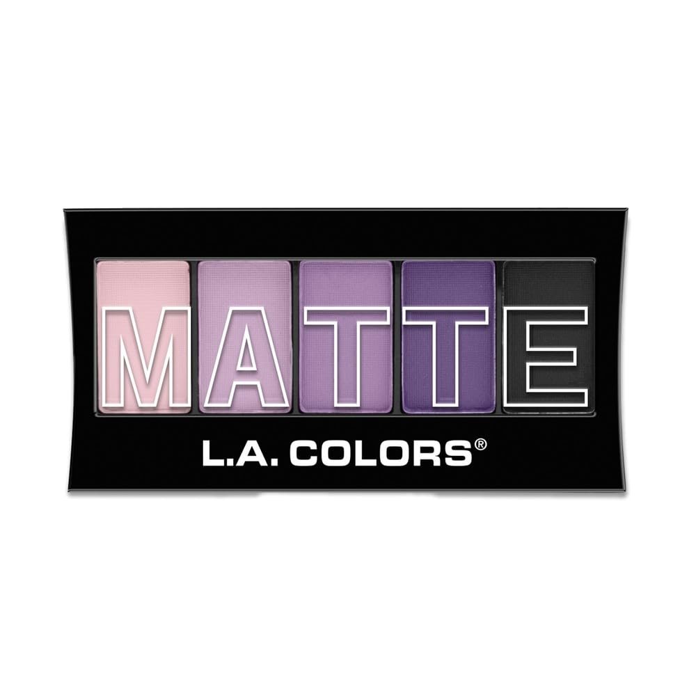 L.A. COLORS 5 Color Matte Eyeshadow Palette - Purple Cashmere (CEM473) - görsel 3