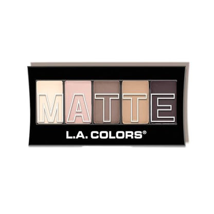L.A. COLORS 5 Color Matte Eyeshadow Palette - Natural Linen CEM471