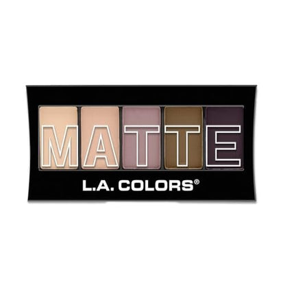 L.A. COLORS 5 Color Matte Eyeshadow Palette - Natural Linen CEM471
