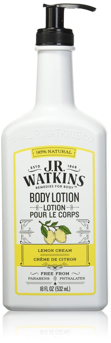 J.R. Watkins Daily Moisturizing Lotion, Lemon Cream, 18 Fl Oz - Hydrating Body Lotion for Dry Skin - görsel 1