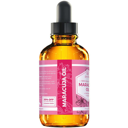 Leven Rose 100% Natural Maracuja Oil (Passion Fruit Seed Oil) for Hair, Skin, and Nails - 1 oz Avelisse