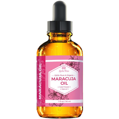 Leven Rose 100% Natural Maracuja Oil (Passion Fruit Seed Oil) for Hair, Skin, and Nails - 1 oz Avelisse