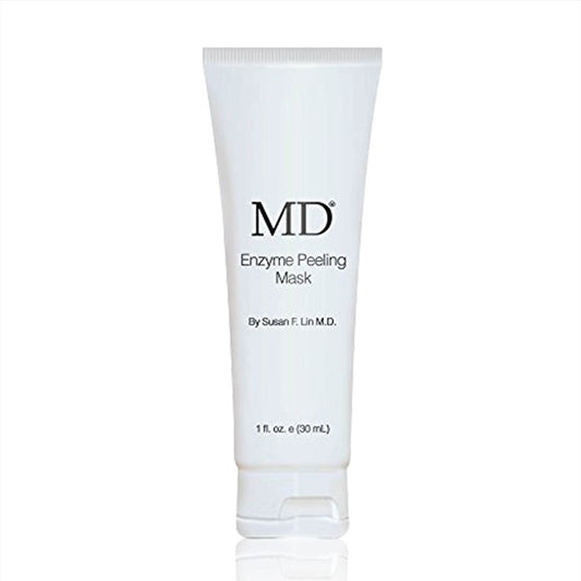 MD Enzyme Peeling Mask for Sensitive Skin - Gentle Exfoliating Gel with Papaya & Pineapple Enzymes - Professional Brightening Peel-Off Mask for Clear Pores and Smooth Texture - 30mL