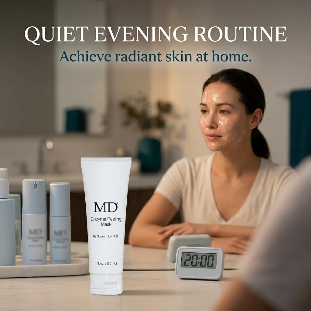 MD Enzyme Peeling Mask for Sensitive Skin - Gentle Exfoliating Gel with Papaya & Pineapple Enzymes - Professional Brightening Peel-Off Mask for Clear Pores and Smooth Texture - 30mL - görsel 17