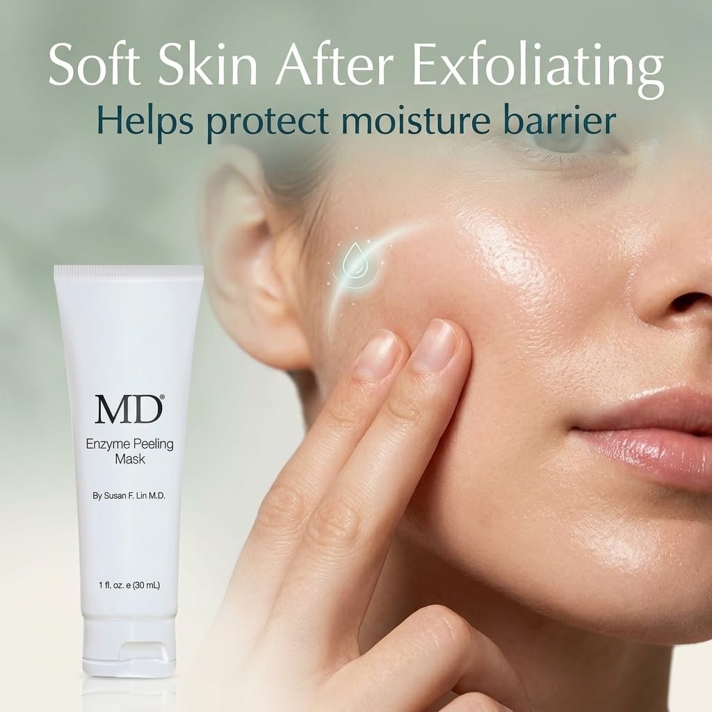 MD Enzyme Peeling Mask for Sensitive Skin - Gentle Exfoliating Gel with Papaya & Pineapple Enzymes - Professional Brightening Peel-Off Mask for Clear Pores and Smooth Texture - 30mL - görsel 13