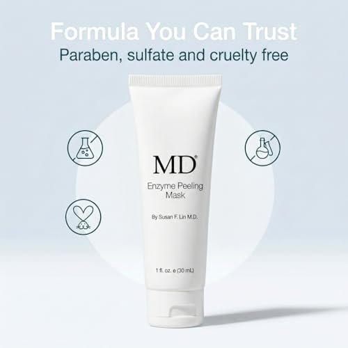 MD Enzyme Peeling Mask for Sensitive Skin - Gentle Exfoliating Gel with Papaya & Pineapple Enzymes - Professional Brightening Peel-Off Mask for Clear Pores and Smooth Texture - 30mL - görsel 16
