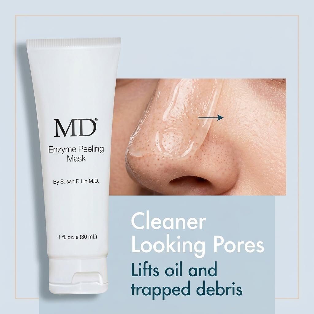 MD Enzyme Peeling Mask for Sensitive Skin - Gentle Exfoliating Gel with Papaya & Pineapple Enzymes - Professional Brightening Peel-Off Mask for Clear Pores and Smooth Texture - 30mL - görsel 7