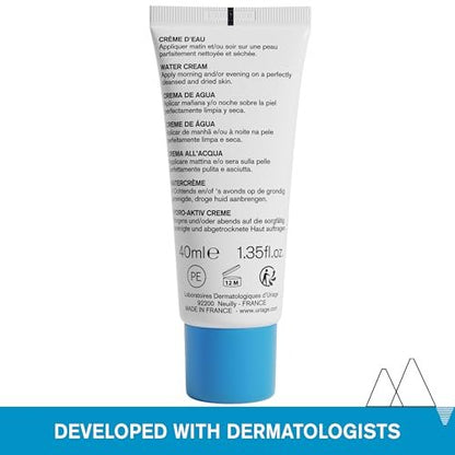 Uriage Eau Thermale Moisturizing Face Cream with Hyaluronic Acid – 24H Hydration, Brightness & Softness, Non-Comedogenic, 1.35 Fl Oz Avelisse