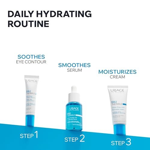 Uriage Eau Thermale Moisturizing Face Cream with Hyaluronic Acid – 24H Hydration, Brightness & Softness, Non-Comedogenic, 1.35 Fl Oz Avelisse