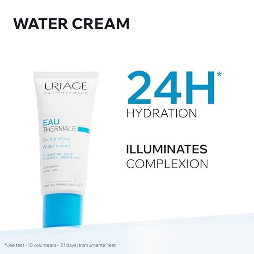Uriage Eau Thermale Moisturizing Face Cream with Hyaluronic Acid – 24H Hydration, Brightness & Softness, Non-Comedogenic, 1.35 Fl Oz Avelisse