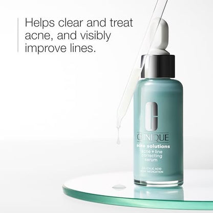 Clinique Acne Solutions Acne + Line Correcting Face Serum | Anti-Aging Serum with Salicylic Acid, 1 Fl Oz Avelisse