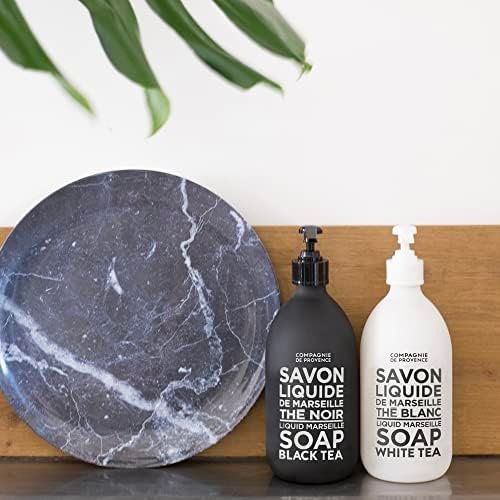 La Compagnie de Provence Savon de Marseille Extra Pure Liquid Soap - White Tea, 16.9 Fl Oz Glass Pump Bottle - görsel 10