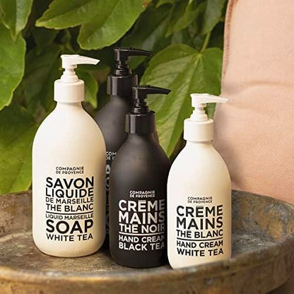 La Compagnie de Provence Savon de Marseille Extra Pure Liquid Soap - White Tea, 16.9 Fl Oz Glass Pump Bottle
