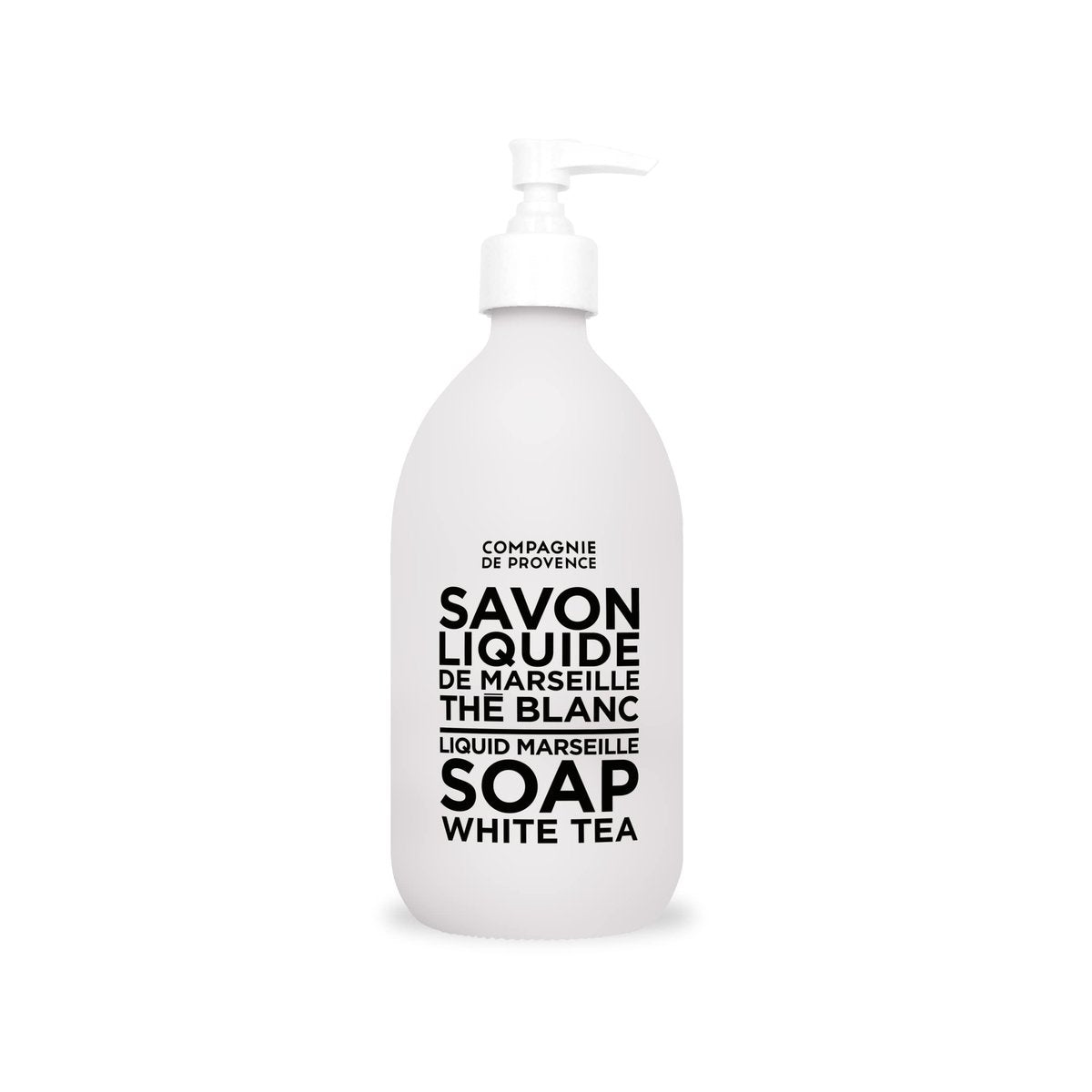 La Compagnie de Provence Savon de Marseille Extra Pure Liquid Soap - White Tea, 16.9 Fl Oz Glass Pump Bottle - görsel 1