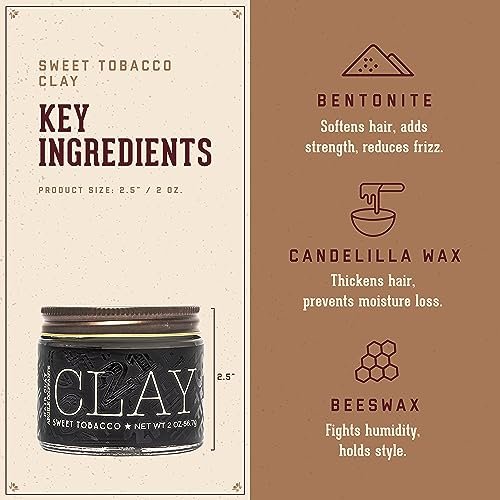 18.21 Man Made Hair Styling Clay – Original Sweet Tobacco Scent, Matte Finish, 2 oz - görsel 6