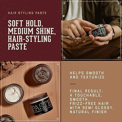 18.21 Man Made Hair Styling Paste - Sweet Tobacco Scent, Natural Shine, 2 oz