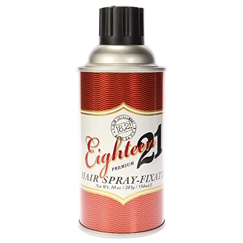 18.21 Man Made Premium Hair Spray for Men - All-Day Flexible Hold with Matte Finish, Sweet Tobacco Scent, 10 oz Avelisse
