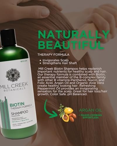 Mill Creek Biotin Shampoo – 14 Fl Oz (Pack of 2) – Nourishing & Strengthening Formula Avelisse