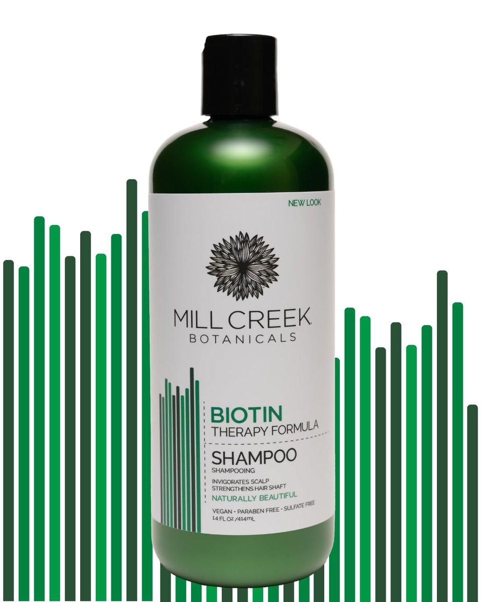 Mill Creek Biotin Shampoo – 14 Fl Oz (Pack of 2) – Nourishing & Strengthening Formula Avelisse