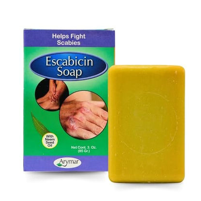 Arymar Escabicin Sulfur Soap Bar with Neem Oil – Deep Cleansing for Oily Skin, Pores & Blemishes (3 oz)