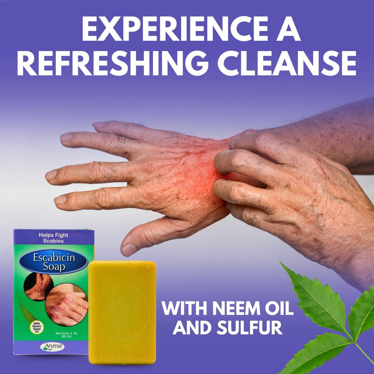 Arymar Escabicin Sulfur Soap Bar with Neem Oil – Deep Cleansing for Oily Skin, Pores & Blemishes (3 oz) - görsel 11