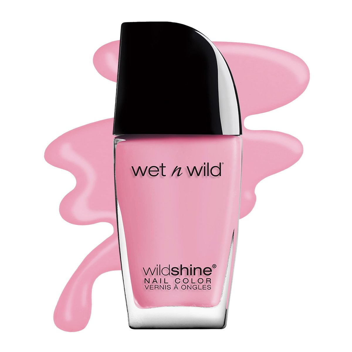 wet n wild Wild Shine Nail Color – Tickled Pink, High-Shine Finish, 0.41 fl oz - görsel 1