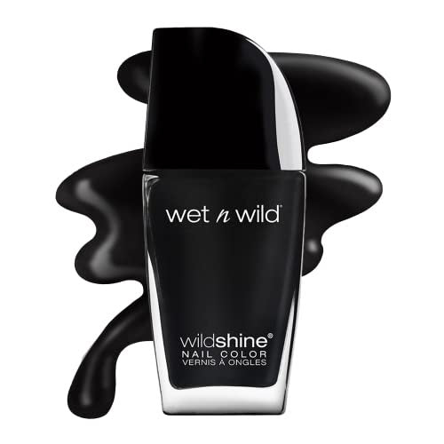 Wet n Wild Wild Shine Nail Polish - Black Crème, 0.41 fl oz - görsel 2