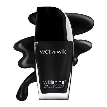 Wet n Wild Wild Shine Nail Polish - Black Crème, 0.41 fl oz