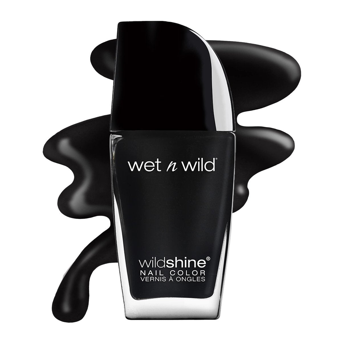 Wet n Wild Wild Shine Nail Polish - Black Crème, 0.41 fl oz - görsel 1