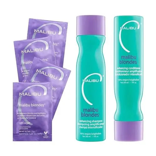 Malibu C Blondes Collection - Blonde Shampoo and Conditioner Set - Protects and Preserves Color Vibrancy + Infuses Moisture with Enhanced Vitamin Complex - Sulfate-Free Hair Care Avelisse