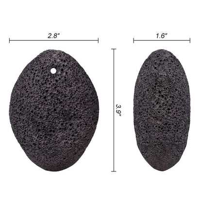 KuuCare Natural Earth Lava Pumice Stone for Feet - Foot Callus Remover, Heel Exfoliator & Dead Skin Scrubber (Black, 1 Pack)