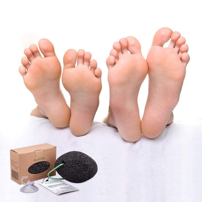 KuuCare Natural Earth Lava Pumice Stone for Feet - Foot Callus Remover, Heel Exfoliator & Dead Skin Scrubber (Black, 1 Pack)