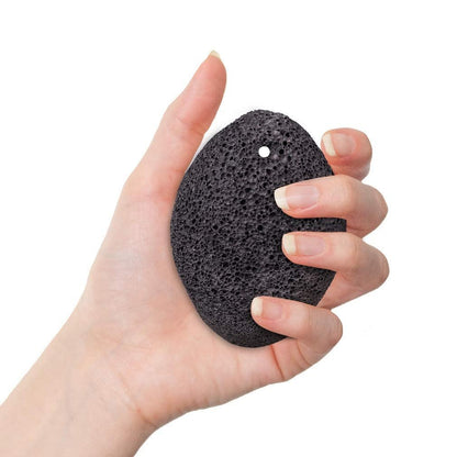 KuuCare Natural Earth Lava Pumice Stone for Feet - Foot Callus Remover, Heel Exfoliator & Dead Skin Scrubber (Black, 1 Pack)