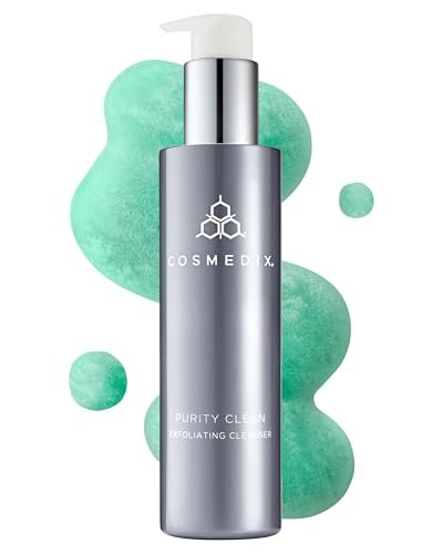 COSMEDIX Purity Clean Exfoliating Facial Cleanser – Moisture-Rich Rejuvenating Face Wash for Fine Lines & Uneven Skin Tone – Essential Oils for Radiant, Even Complexion – 150 ml / 5 fl oz Avelisse