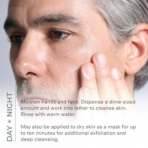 COSMEDIX Purity Clean Exfoliating Facial Cleanser – Moisture-Rich Rejuvenating Face Wash for Fine Lines & Uneven Skin Tone – Essential Oils for Radiant, Even Complexion – 150 ml / 5 fl oz Avelisse