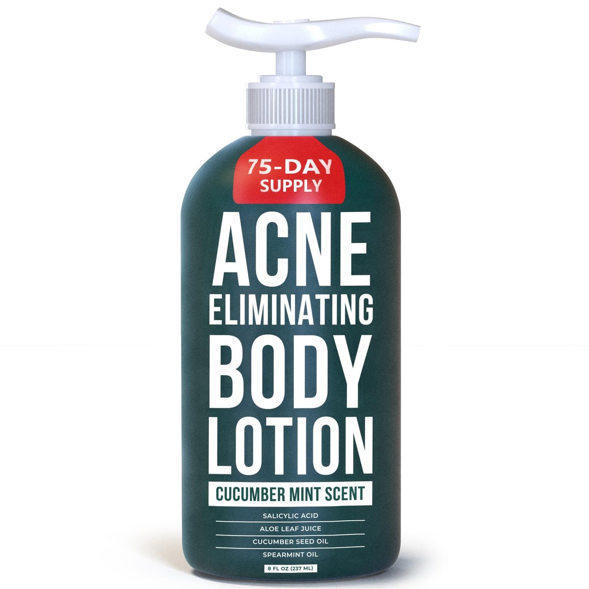TreeActiv Acne Eliminating Body Lotion - Cucumber Mint Scent, 8 fl oz - Clears Body, Back, Butt and Shoulder Acne - Anti-Acne Moisturizer - Prevents Future Breakouts Avelisse