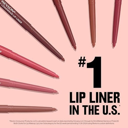 Revlon Colorstay Lip Liner – Longwear, Smooth Application, Built-in Sharpener, 670 Wine, 0.01 oz