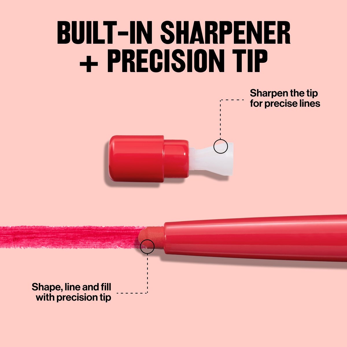 Revlon Colorstay Lip Liner – Longwear, Smooth Application, Built-in Sharpener, 670 Wine, 0.01 oz - görsel 9