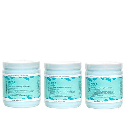 Aunt Jackie's Girls Soft and Sassy Super Duper Softening Conditioner, 15 oz (Pack of 3)