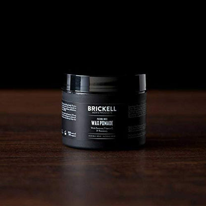 Brickell Men's Flexible Hold Wax Pomade - Natural & Organic Hair Styling for Men, 2 oz