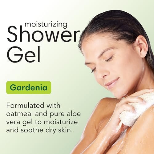 ShiKai Daily Moisturizing Shower Gel - Gardenia, 12 oz (Pack of 2) - Gentle Formula with Aloe Vera & Oatmeal for Soft, Healthy Skin - Dry Skin Relief Avelisse
