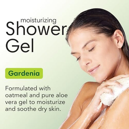 ShiKai Daily Moisturizing Shower Gel - Gardenia, 12 oz (Pack of 2) - Gentle Formula with Aloe Vera & Oatmeal for Soft, Healthy Skin - Dry Skin Relief Avelisse
